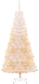 Árvore Natal artificial + pontas iridescentes 180 cm PVC branco