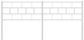 Cabeceira de cama 160 cm metal branco