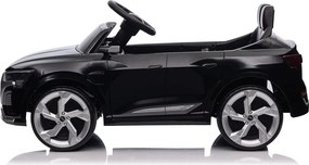 Carro elétrico para Crianças 12V 4x4 Audi SQ8, Rodas de espuma EVA, comando, assento Couro ecológico Preto