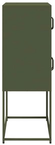 Aparador alto 68x39x107 cm aço verde azeitona