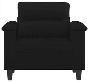 Poltrona 60 cm tecido de microfibra preto