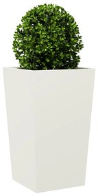 Vaso/floreira de jardim 2 pcs 45x45x75 cm aço branco