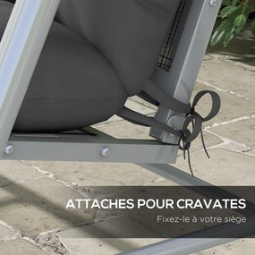 Conjunto de 4 almofadas de exterior para baloiço de jardim (NÃO INCLUÍDO) composto por 1 almofada de assento, almofadas de encosto e 2 almofadas de ca