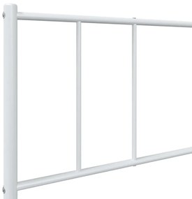 Estrutura de cama com cabeceira 90x190 cm metal branco