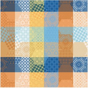 Toalha de mesa em tecido jacquard de algodão Mille Zelliges Caliente