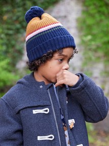 Conjunto gorro, gola snood e luvas, 2/3 anos azul medio