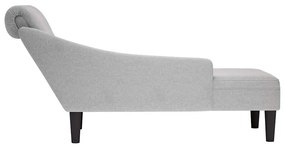 Chaise lounge c/ almofada/apoio de braços direito tecido