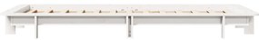 Cama sem colchão 90x190 cm madeira de pinho maciça branco