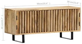 Móvel de TV 90x30x40 cm madeira de mangueira maciça