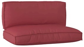 vidaXL Conjunto de Almofadas para Palete 2 Peças Vermelho Vinho em Tecido Oxford