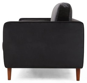 Sofá de 3 Lugares Rome – Preto Carvalho – 215x90x70 cm