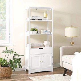 Armário com 3 compartimentos abertos 60 x 32,5 x 154 cm Branco