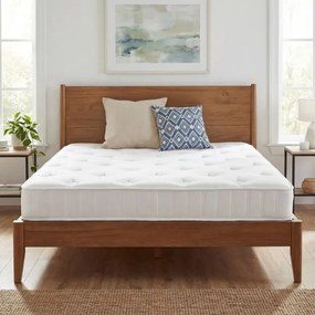 Colchão duplo 140 x 200 cm híbrido de espuma e molas ensacadas de 20 cm para isolamento de movimento e alívio de pressão