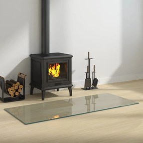 vidaXL Placa de vidro para lareira retangular 120x50 cm