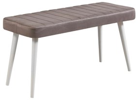 Conjunto de Mesa e Cadeiras Costa – Branco e Cinza – Mesa: 120x77x75 c