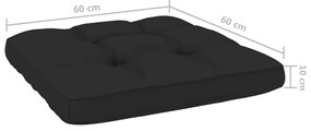 3 pcs conjunto lounge de jardim com almofadões pinho impregnado
