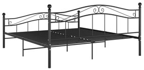 Estrutura de cama 160x200 cm metal preto