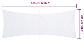 Rede de camuflagem com saco de arrumação 525x205 cm branco