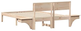 Estrutura de cama com mesas de cabeceira Castanho 120 x 200 cm