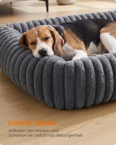 Cama para cães 91 x 68 x 20 cm, ortopédica e lavável cinzento-chumbo