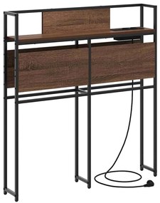 Cabeceira de armazenamento Carvalho castanho 80 cm