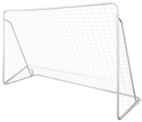 Balizas de futebol com redes 2 pcs aço 240x90x150 cm
