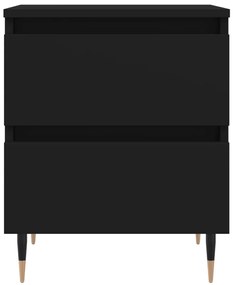 Mesa de cabeceira 40x35x50 cm derivados de madeira preto