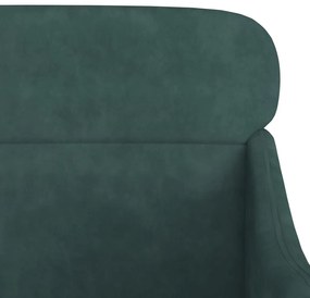Cadeira c/ apoio de braços 63x76x80 cm veludo verde-escuro
