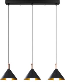Chandelier Berceste – Preto – 37 cm Diâmetro, 122 cm Altura