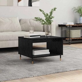vidaXL Mesa de centro Carvalho preto 60 x 50 x 40 cm