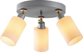 Candeeiro de Teto Balcova – Prateado – Diâmetro 50 cm x Altura 26 cm