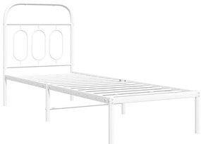 Estrutura de cama sem colchão com cabeceira 75x190 cm branco
