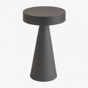 Lâmpada De Mesa Led Sem Fios Para Exterior Em Ferro Catinca Cinza Grafito - Sklum