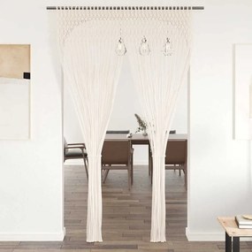 vidaXL Cortina macramé 140x240 cm algodão