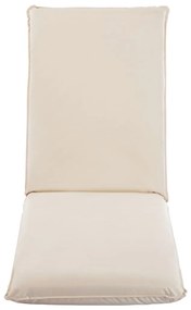 Espreguiçadeira dobrável tecido oxford branco nata