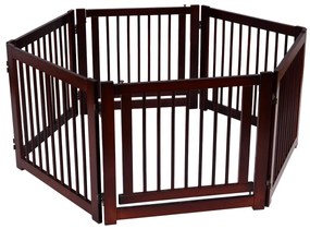 Barreira de segurança de madeira dobrável para cães Barreira de segurança para cães 3 peças 206 x 61 x 1,8cm