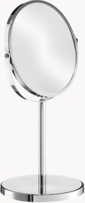Espelho de maquilhagem redondo Flip com ampliação e base em metal