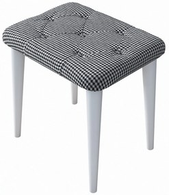 Pouffe BM101 – Preto e Branco – 45x45x35 cm