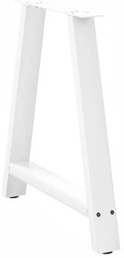 Pés para mesa de jantar em formato A, 2 peças, branco, 70x(72-73) cm,