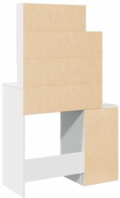 Toucador com armário 80x35x132 cm cor branco