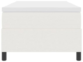 Cama Box Spring com Colchão Creme 80x200 cm Tecido de Corduroy