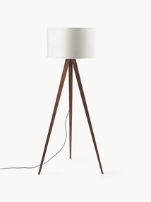 Candeeiro de pé com tripé em madeira maciça Jake