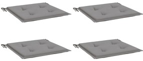 Almofadões p/ cadeiras de jardim 4 pcs tecido oxford cinza
