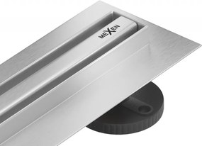 Mexen Flat 360° Slim ralo linear rotativo 130 cm, inox - 1041130