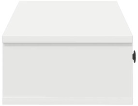 Prateleira parede c/ gavetas 60x28x15 cm deriv. madeira branco