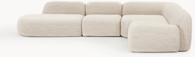 Sofá de canto modular XL em bouclé Wolke