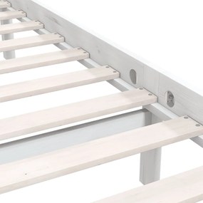 Estrutura de cama 90x200 cm pinho maciço branco