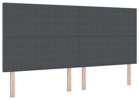 Cabeceira LED vidaXL Cinza Escuro 100 cm Tecido de Veludo Cotelê