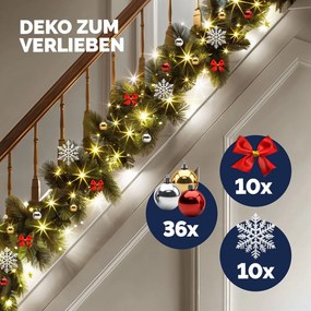 Guirlanda de Natal 5 m decorada com comando à distância Verde
