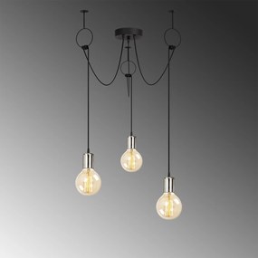Candeeiro Chandelier Sirin – Preto Níquel – Diâmetro 80 cm x Altura 11